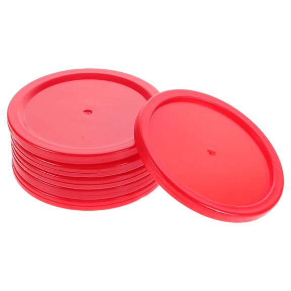 Masteelf 6pcs Ice Hockey Pucks Table Hockey Pad Replacement Ice Hockey Games Accessories Plastic Hockey Pucks Small Ice Hockey Piece Ice Hockey Pucks