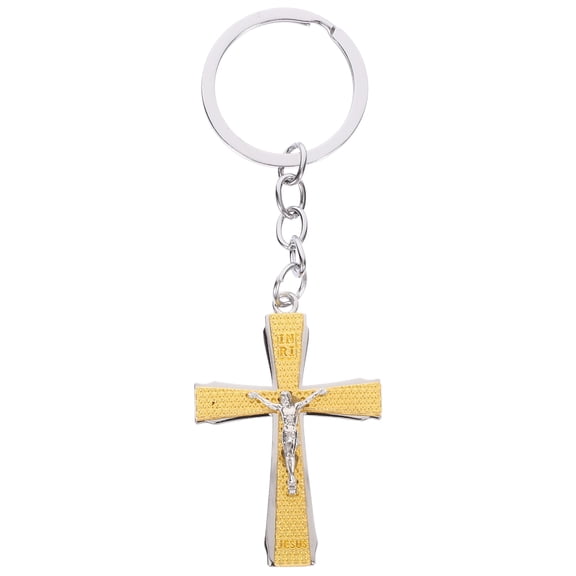 Masteelf 6pcs Keychain Cross Key Chain Bag Hanging Key Ring Cross Pendant Key Chain Bag Keychain