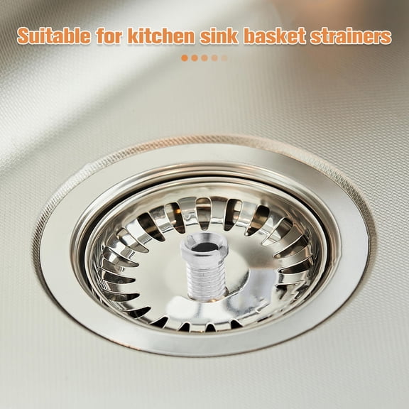 Masteelf 6-Pack 45mm Threaded Sink Strainer Screws for Kitchen and Bathroom Basket Waste Drain Connector