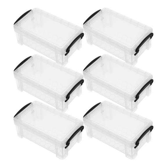 Transparent Plastic Pencil Organizer with Secure Lock for Office Use Clear Design 6pcs