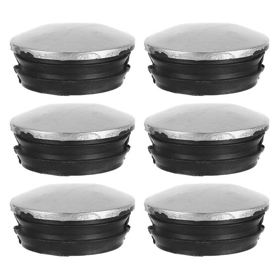 Masteelf 6-Pack Rubber Fence Post Caps Weather-Resistant Porch Post Covers for Outdoor Barriers and Guardrails with Design