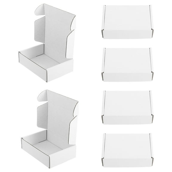Masteelf 6pcs Small Cardboard Shipping Boxes Mailing And Packing Boxes White Cardboard Mailing Boxes Empty Mailing Boxes White Mailboxes