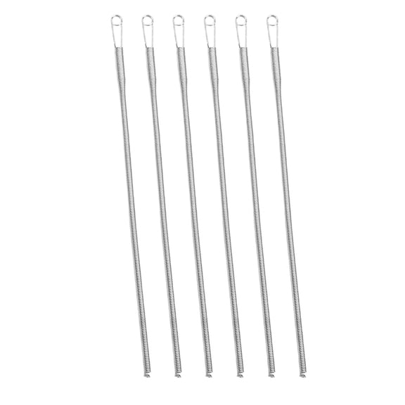 Masteelf 6pcs Spring Drawstring Needle Threader Spring Stringing Tool Bendable Cord Threading Sewing Tool Device Drawstring Stringing Tools Metal Rope Hand Knitting Tools