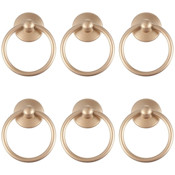 Masteelf 6pcs Zinc Alloy Cabinets Knob Modern Ring Knobs Dresser Drawer Pull Knob