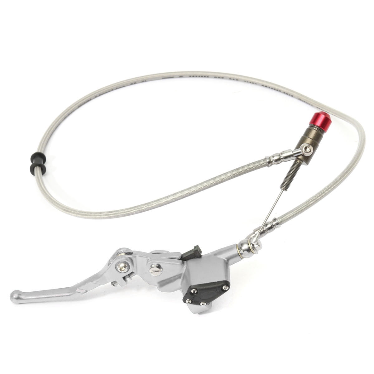 Masteelf 7/8 inch Universal Dirt Bike Hydraulic Brake Clutch Cross Country Motorcycle Master Cylinder Handlebar with 1.2m Cable (Silver)