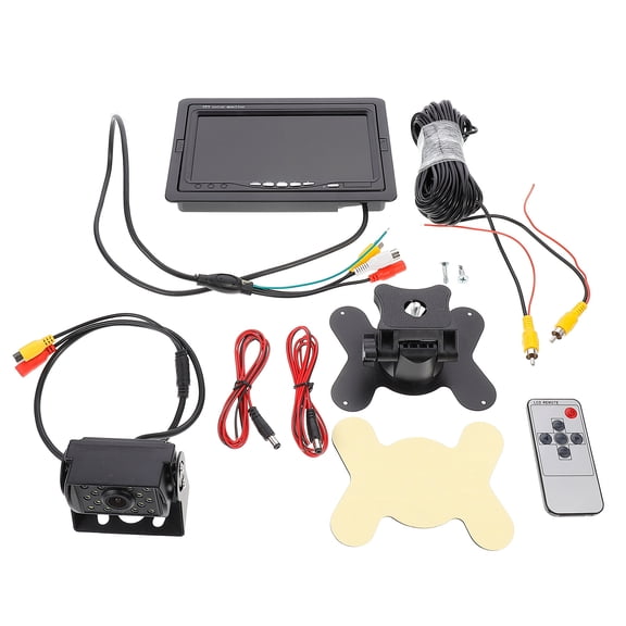 Masteelf 7 Inches Back-up Set With Camera Display For Car Safety Driving Use Black