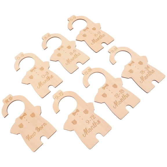 Masteelf 7 Pcs Divider Diapers Coat Hangers Clothes Racks Baby Toddler
