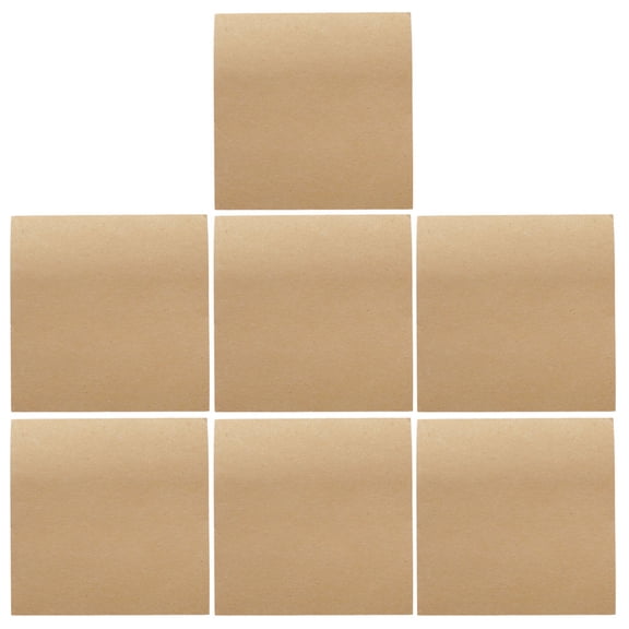 Masteelf  7 Pcs Square Lined Note Paper Stickers Transparent