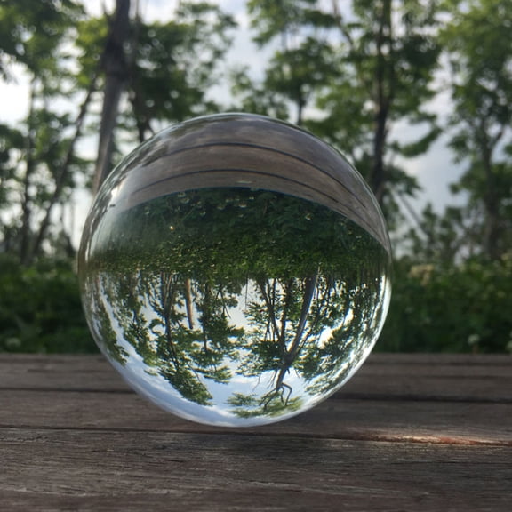 Masteelf 70mm Transparent White Crystal Glass Sphere for Photography, Meditation, Juggling, Desktop Display Decoration