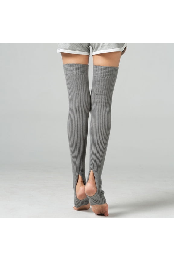 75cm Ballet Dance Socks Pair for Adults & Kids - Warm Patterned Leggings Sock Set Light Color