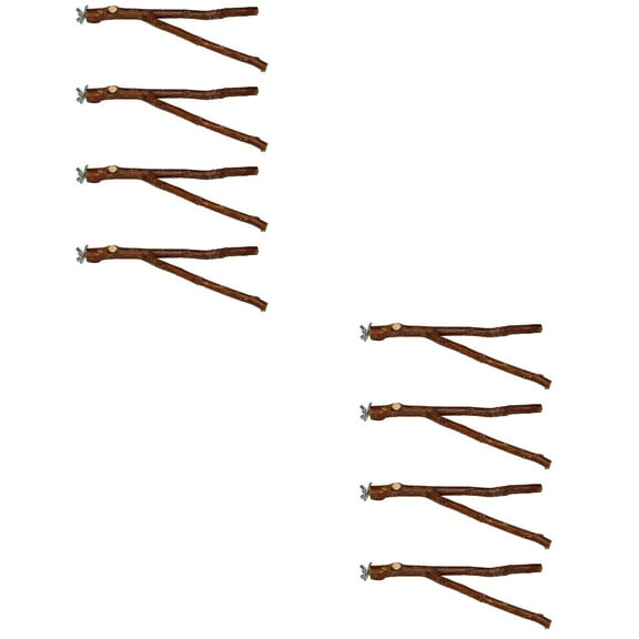 Masteelf 8 PCS Pet Birds Standing Stick Birds Supplies Utensil Bird Cage Grinding Claw Rod