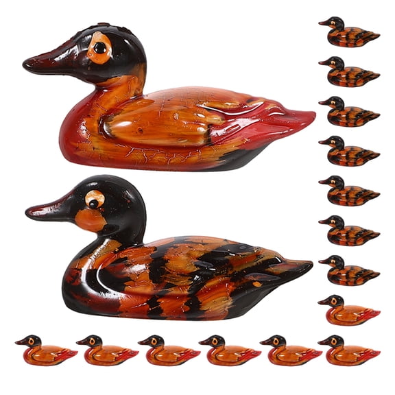 Masteelf 8 Pairs Decorative Mandarin Duck Sculpture Mini Ducks Lovers