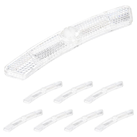 Masteelf 8 Pcs Bicycle Reflector Road Bike Tire Wheel Cycling Spoke White
