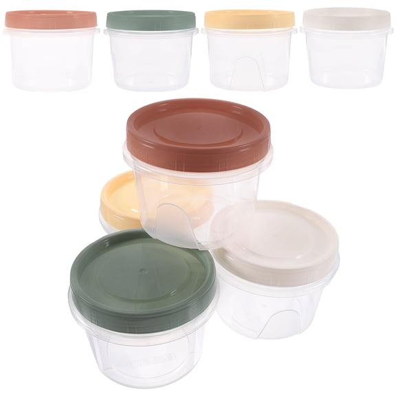 Masteelf 8 Pcs Food Storage Container Snack Stackable Containers with Airtight Lids Pantry