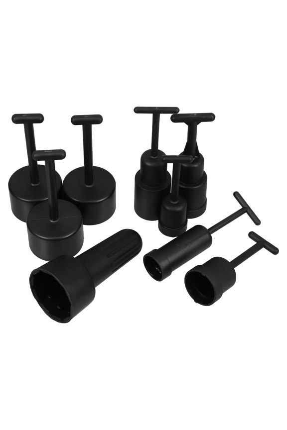 8 Pcs Lighting Installation Tools Computer Decals Knob Handle Bao Key Chain Black