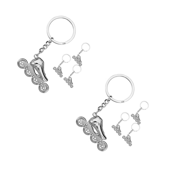 Masteelf 8 Pcs  Roller Skate Keychain 3D Roller Skating Keychain PVC Roller Skate Keychain Backpack Ornament Decorative Keychain Roller Skate Keychain Charm