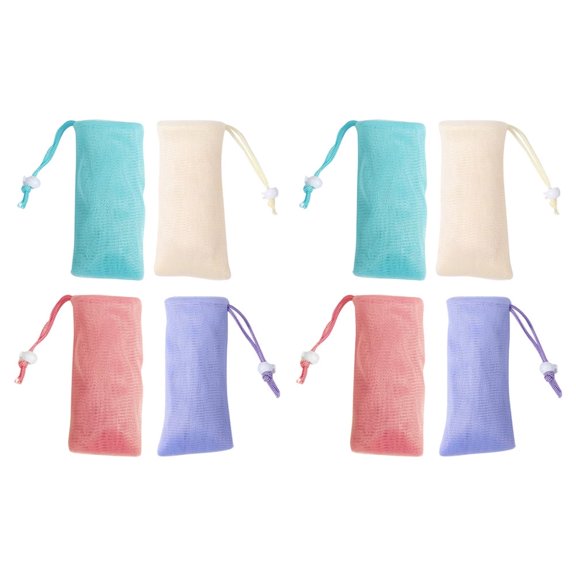 Masteelf 8 Pcs Rope Soap Bag Cleansing Bathing Bubble Travel