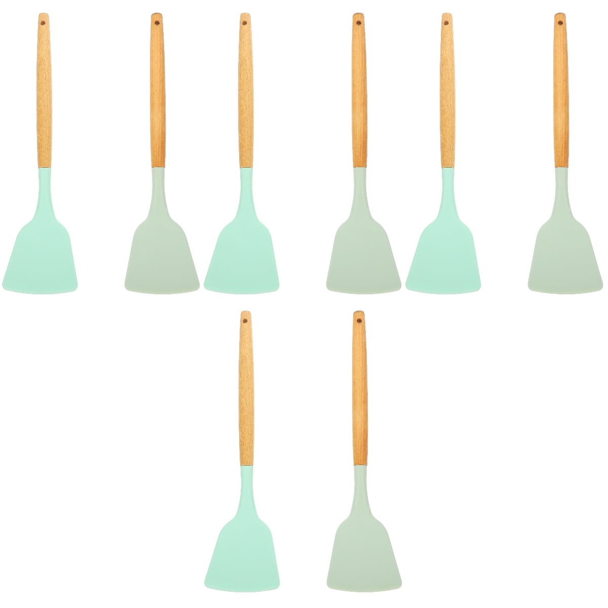 OFFIGAM 8-Piece Multi-Function Silicone Cooking Utensil Set with Wood ...