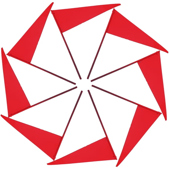 Masteelf 8 Pcs Stick in The Ground Flags Mini Pole Red Landscape