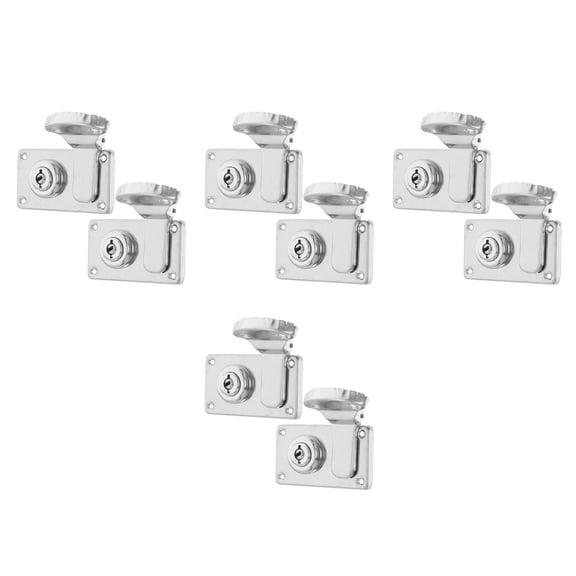 Masteelf 8-Piece Iron Suitcase Lock Hasps Set, Modern Decorative Toggle Latch for Luggage, Boxes, Briefcases, and Cases