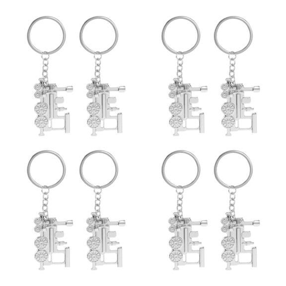 Masteelf 8 Pcs  Unique Zinc Alloy Keychain Compact Train Keychain Unique Carabiner For Men Cool Keychain Car Keychain Creative Keychain