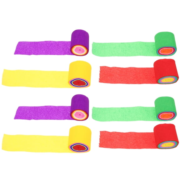 Masteelf 8 Rolls Crepe Paper Streamers Colored Crepe Paper Rolls For Party And Diy Crafts Party Streamer Birthday Baby Shower Festival Wedding Decoration
