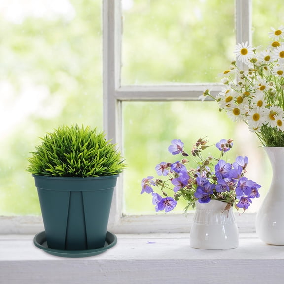 Masteelf 8 Sets Root Control Pot Garden Pots Nursery with Drainage Green