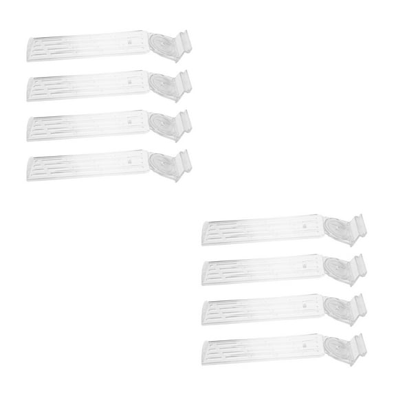 SWETRACE 8 pcs Acrylic Shoe Display Rack Retail Showing Shelf Space Saving Organizer for Brand Shoes and High Heels