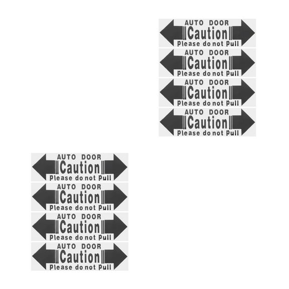 Masteelf 8 pcs  Automatic Door Sticker Caution Automatic Door Sticker Do Not Touch Sticker Self Adhesive Safety Sign for Sliding Glass Door Car Door Opening Indicator