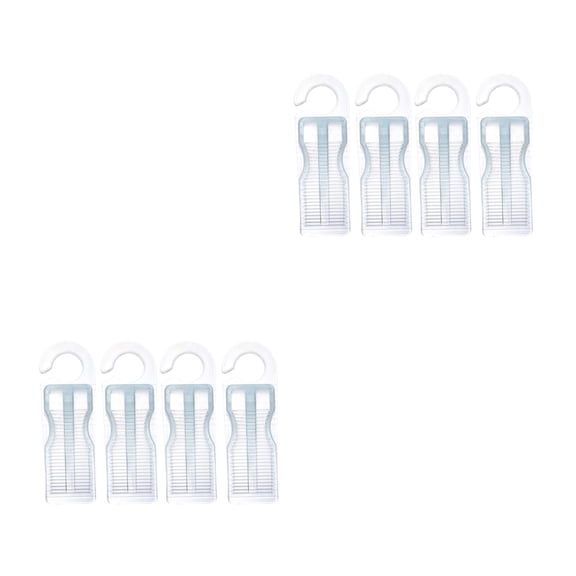 Masteelf 8 pcs Door Stopper Clear Door Stop Wedge with Hook Door Stops Door Works on All Floor and Carpet Heavy Duty Door Jam Transparent