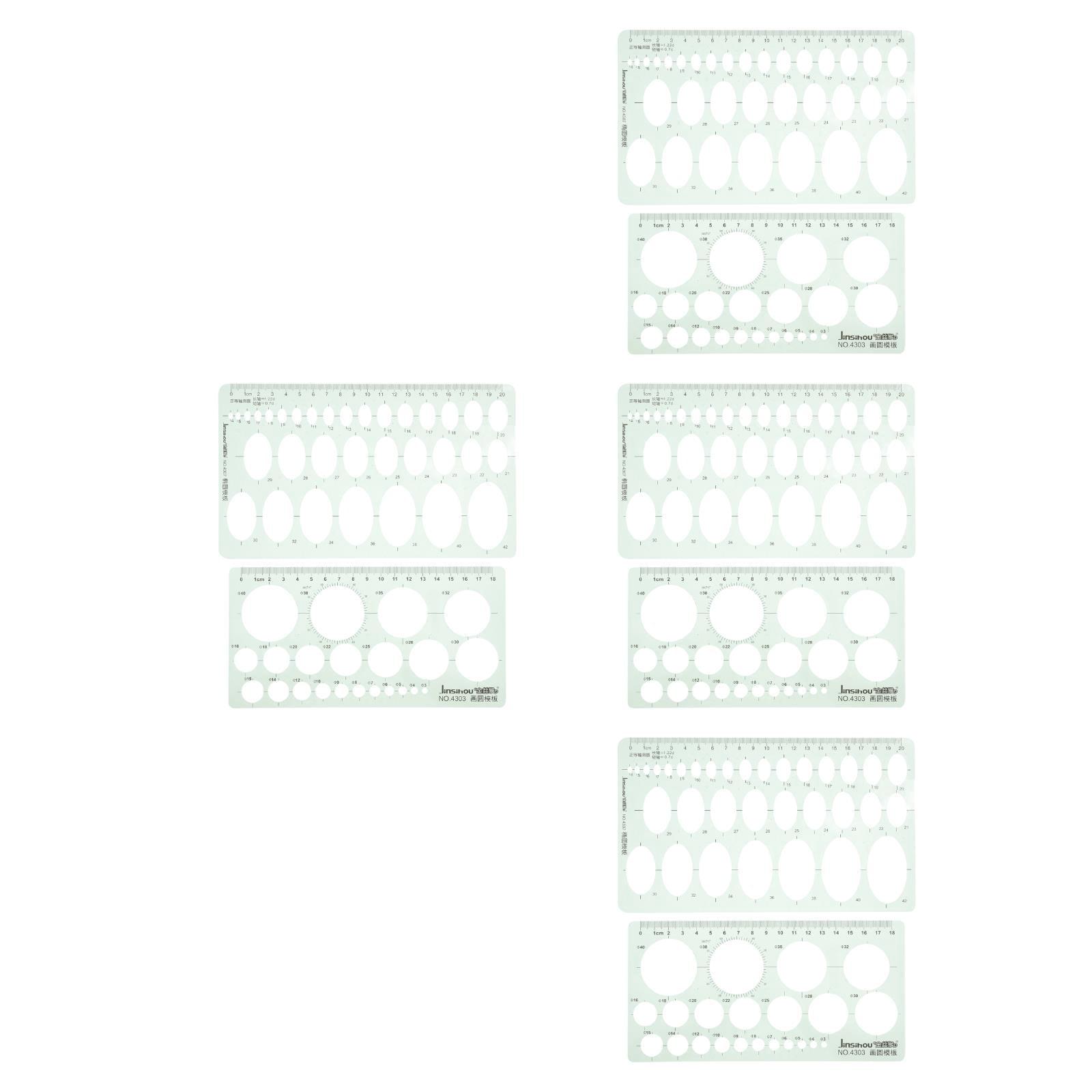Masteelf 8 pcs Drawing Templates Reusable Circle Stencil Template For