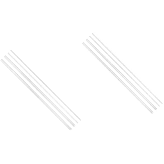 Masteelf 8 pcs Transparent Hard Water Round Tubing Clear Tubes for Crafts