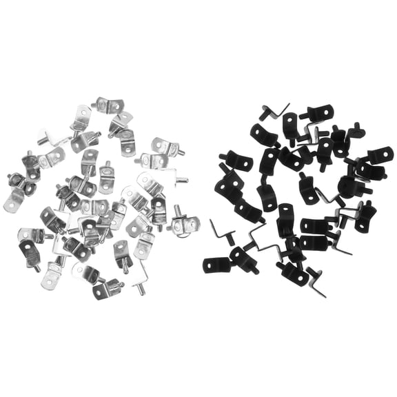 Masteelf 80 Pcs Shelf Bracket Peg Fixing Support Replacement Holder Cabinet Pin Pegs Kitchen Black