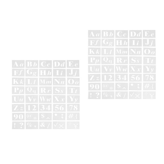 Masteelf 80 pcs Calligraphy Letter Stencils For Painting Lettering Stencils Reusable Alphabet Stencil Plastic Letters Numbers Templates For Painting On Wood Wall Fabric Art Crafts