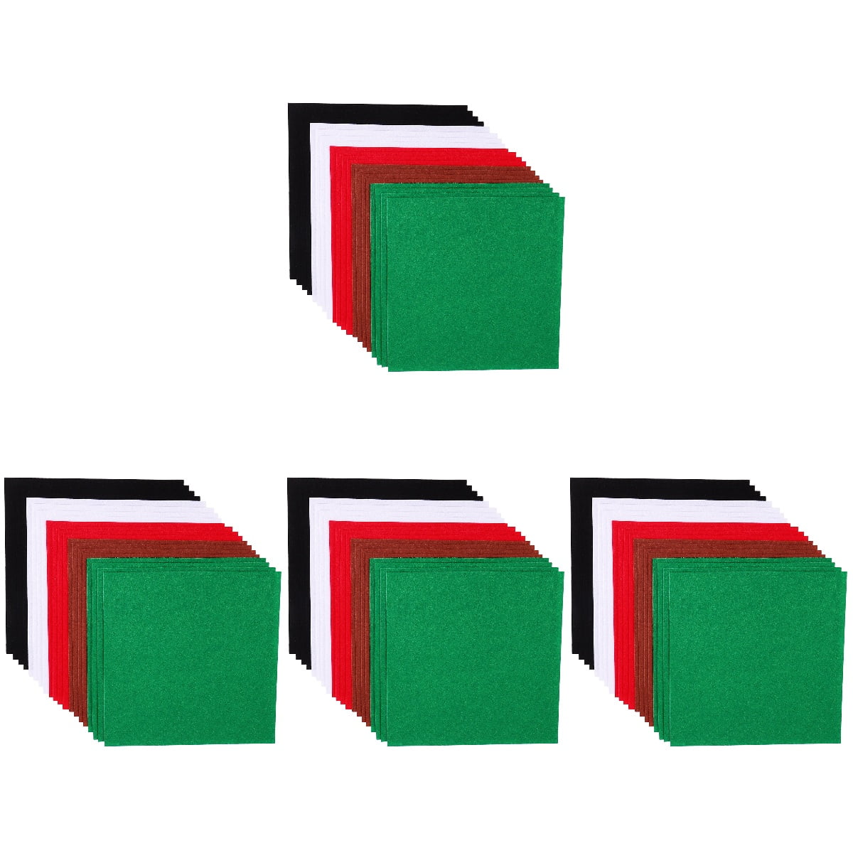 Masteelf 80 pcs Christmas Felt Fabric Sheets Craft Felt Sheets for DIY Xmas Decoration