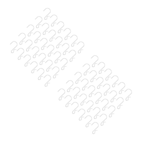 Masteelf 80 pcs  Small S Hooks Shelf Clip Type Hooks Multi-functional Hanger for Supermarket