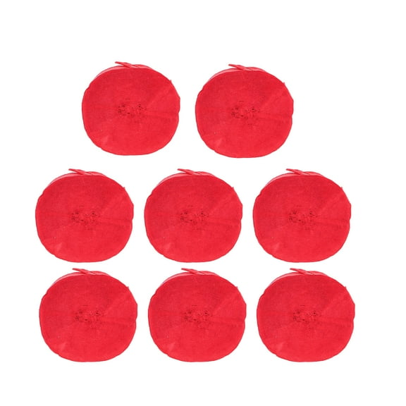 CTIRCHIU Streamers Decorations Crepe Paper Decor Ribbon Red 8Rolls 98.4x1.8In