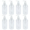 thumbnail image 1 of Masteelf 8pcs 500ml Transparent Refillable Pump Bottles for Shampoo Storage with Long Straw and Stable Performance, 1 of 8