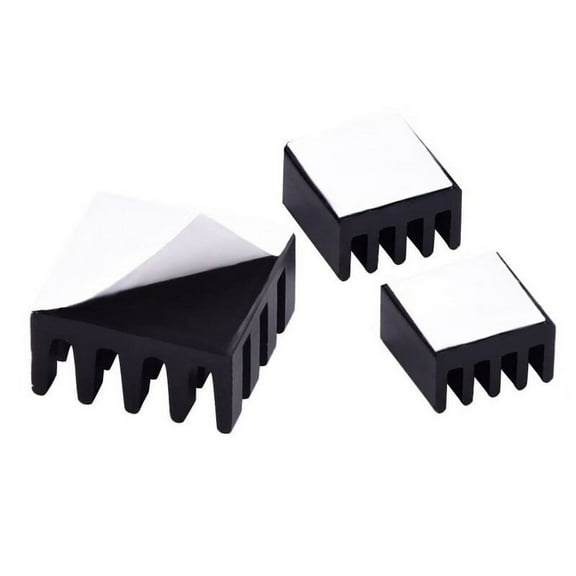 Masteelf 8pcs Black Aluminum Heatsink Cooler Cooling Kit for 3, , Pi Model B+