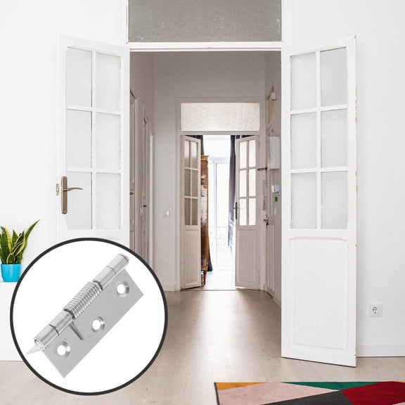 Masteelf 8pcs Spring Hinge Self Closing Hinges Stainless Steel Door Hinges Auto Close Hinges