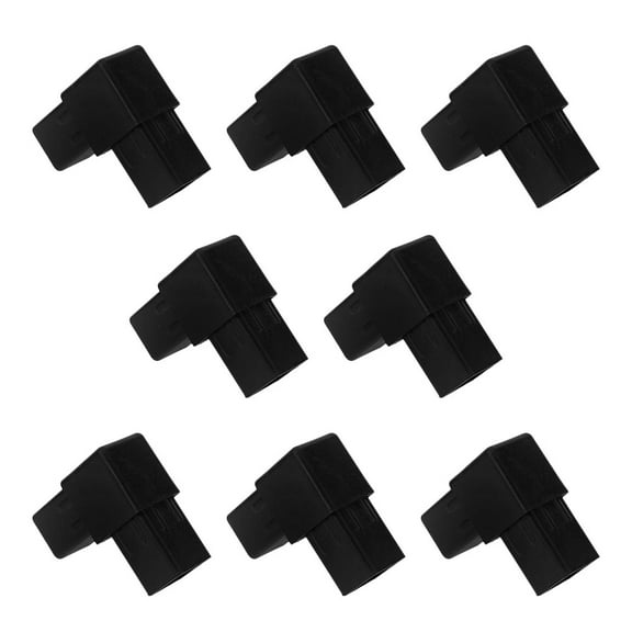 Masteelf 8pcs Square Tube Coupler Straight Tube Connector 2-Way Square T Tube Fitting Square Tube Clamps Joint Chain Link Fence Clamp for Square Pipe Black