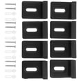 thumbnail image 1 of Masteelf 8pcs Stainless Steel Large Heavy Duty Fixing Clip with Screws Metal Mirror Clip Wide Channel Mirror Hanger Clip Kit Large Heavy Retainer Clips for Frameless Mirror, 1 of 8