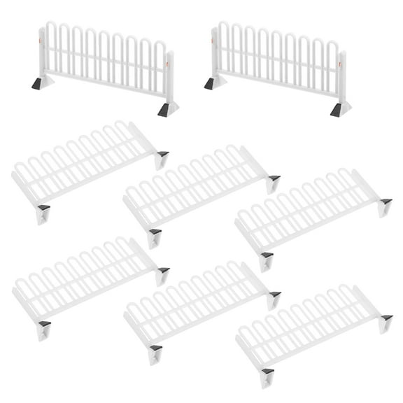 Masteelf 8pcs Stand Table Traffic Road Blocks Fence Model Traffic Barricades Fence Models