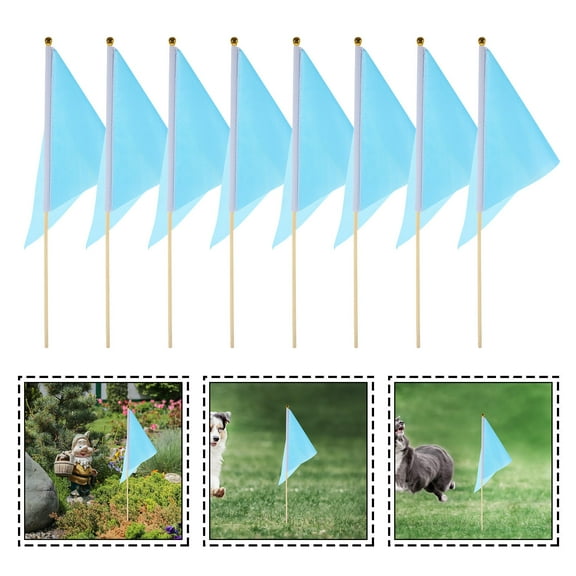 Masteelf 8pcs Yard Marking Flags For Lawn Irrigation Flags With Stakes Ideal For Garden Sprinkler And Construction Site Use