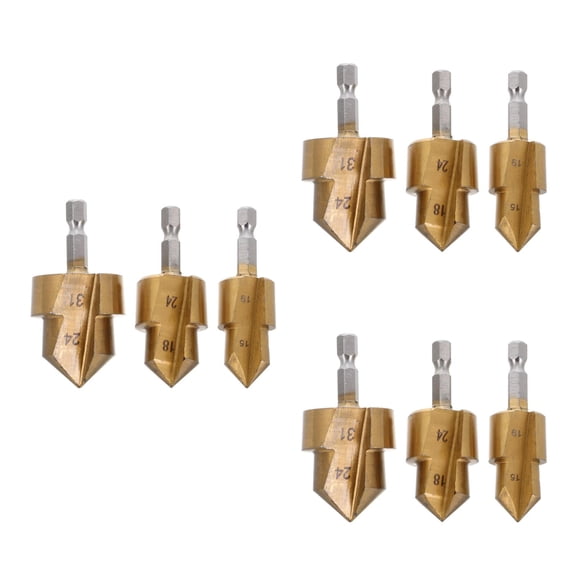 Masteelf 9 pcs Expansion Repair Drill Bit For PPR Water Pipe 20/25/32mm Heavy Duty Pipe Reaming Drill Bits Ppr Lifting Stepped Drill For Water Pipe Repair Shank