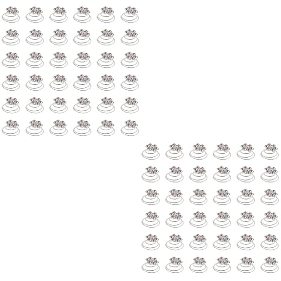 Masteelf 94 Pcs Elegant Hair Clip Rhinestone Decor Spiral Hair Pin Mini Headdress Hair Tool for Women Ladies Wedding Bridal Prom