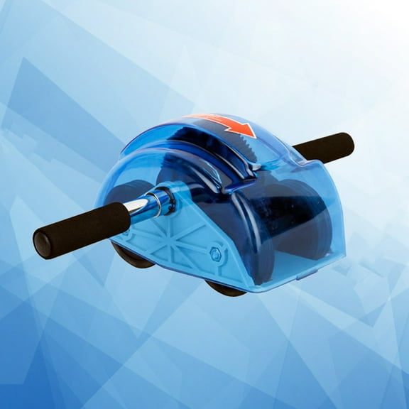 Masteelf AB Roller Sports Wheel Four Roller Wheel Abdominal Exercise Roller Wheel Fitness Equipment with Gear for Exercise Fitness (Blue)