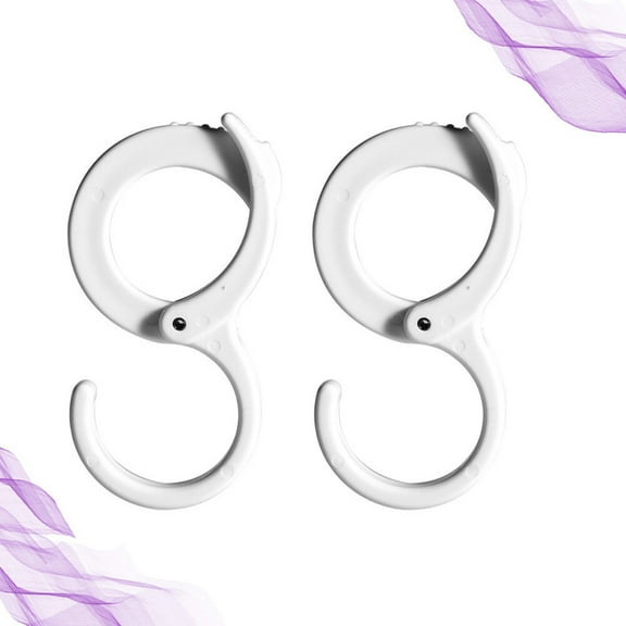 Masteelf ABS Buckle Hook for Home Use Sturdy Plastic Clip Can Hold 4kg Ideal for Kitchen Bathroom Garage White 2PCS