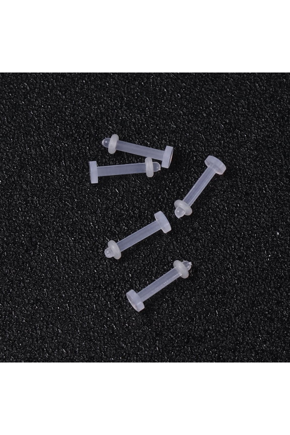 Acrylic Piercing Jewelry Sets for Decor Transparent 40pcs 4 Bag Flexible Invisible Safe Durable