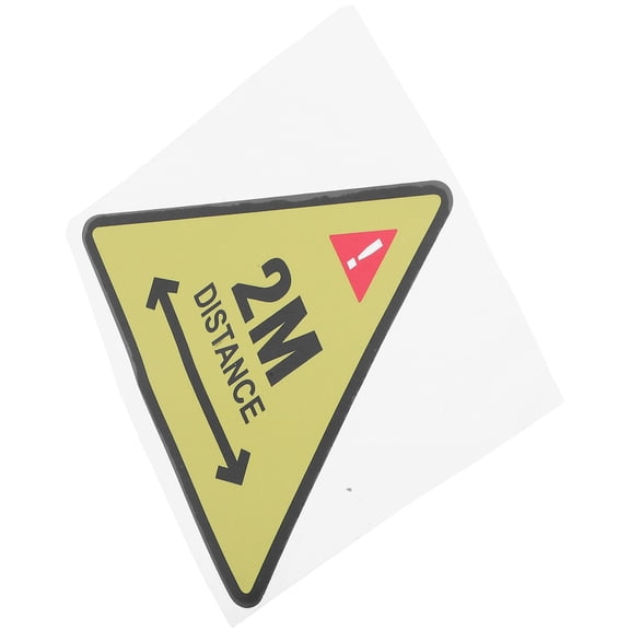 Masteelf Adhesive Warning Label For Business 2 Meters Away Safety Distance Signage Waterproof Caution Sticker For Indoor And Outdoor Use